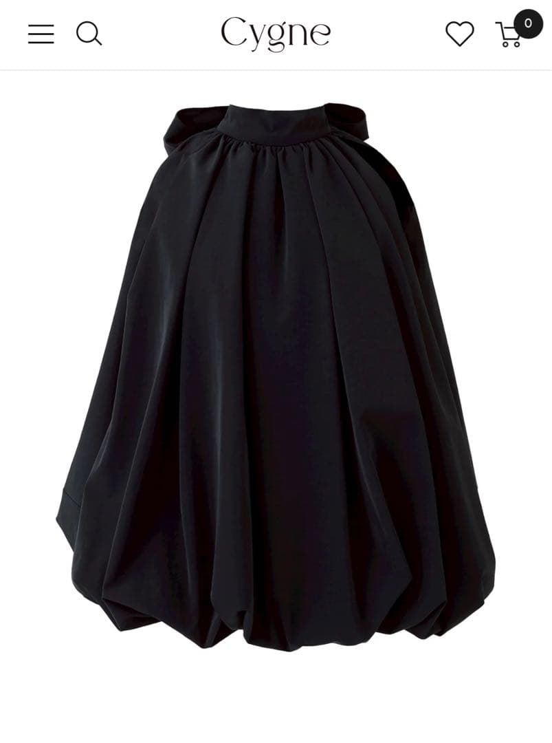 Cygne バルーントップス Pauline ブラック