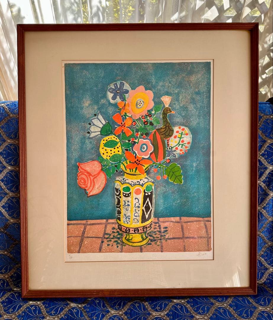 真作保証　アイズピリ[花] リトグラフ 直筆サイン エディション有り