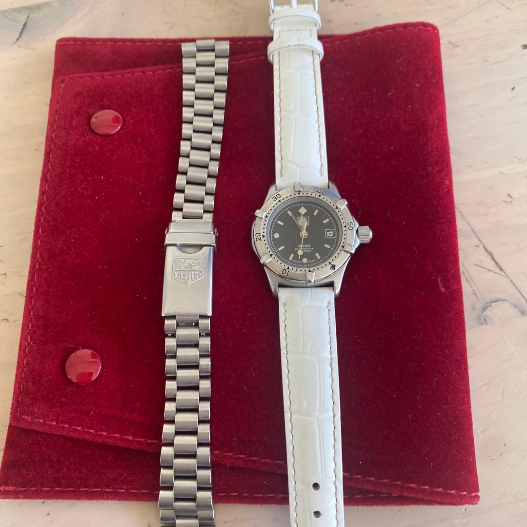 TAG Heuer クォーツ時計 ホワイトレザー　ステンレス