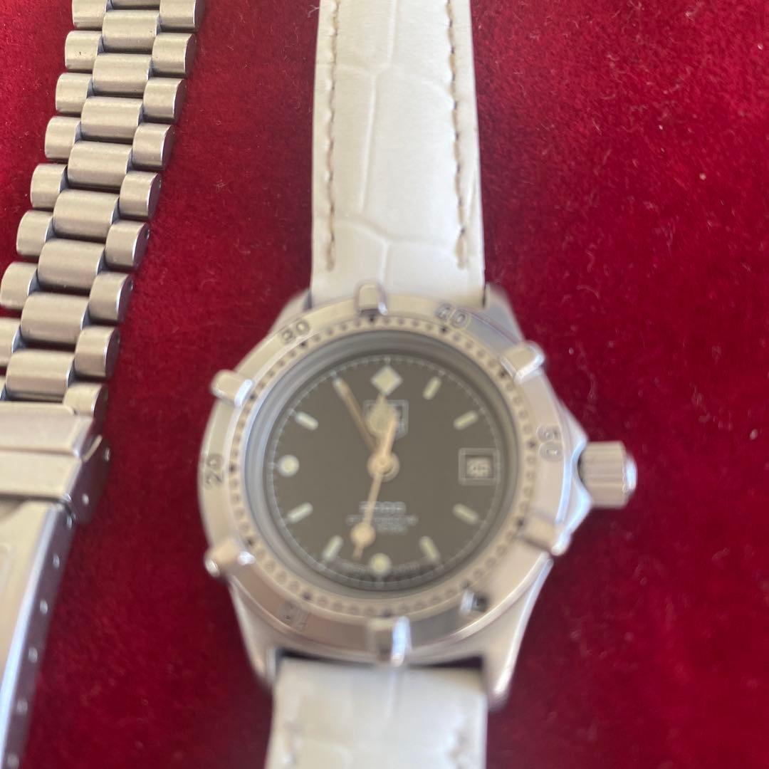 TAG Heuer クォーツ時計 ホワイトレザー　ステンレス