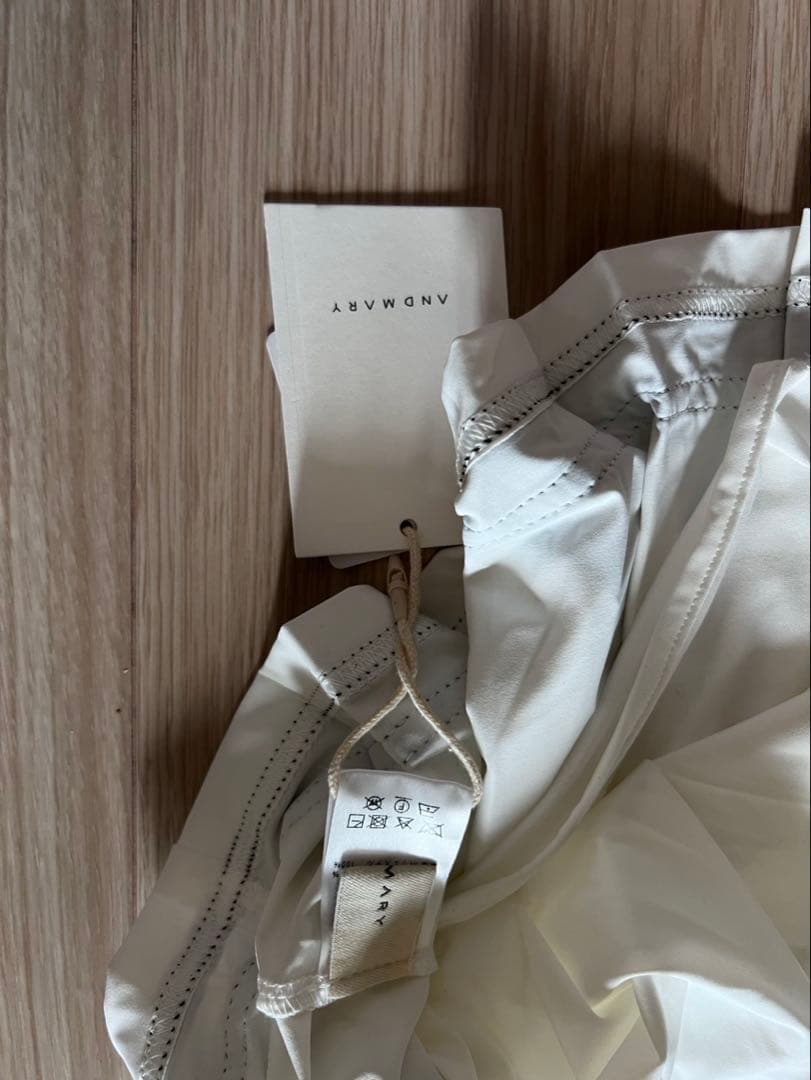 【即日発送】andmary Coco pleats swimwear ホワイト