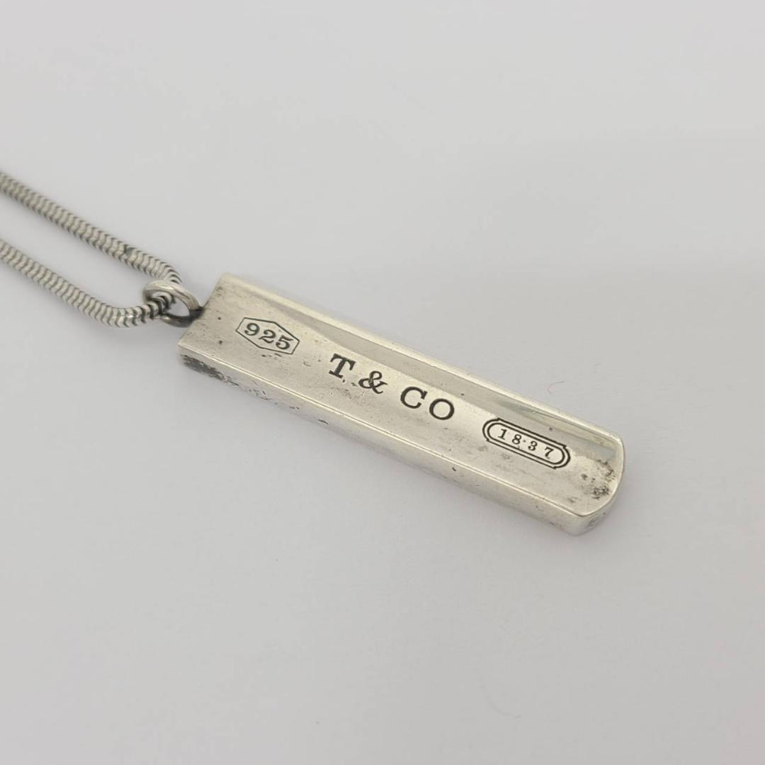 ティファニー ネックレス 1837 バー プレート 925刻印 シルバー ②