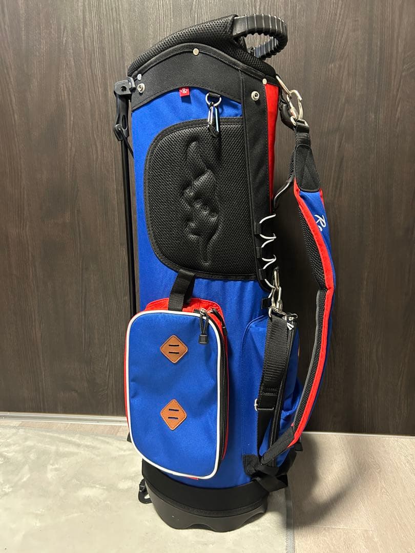 新品未使用　暗所保管　 Ralph & Swell キャディバッグ 青/赤