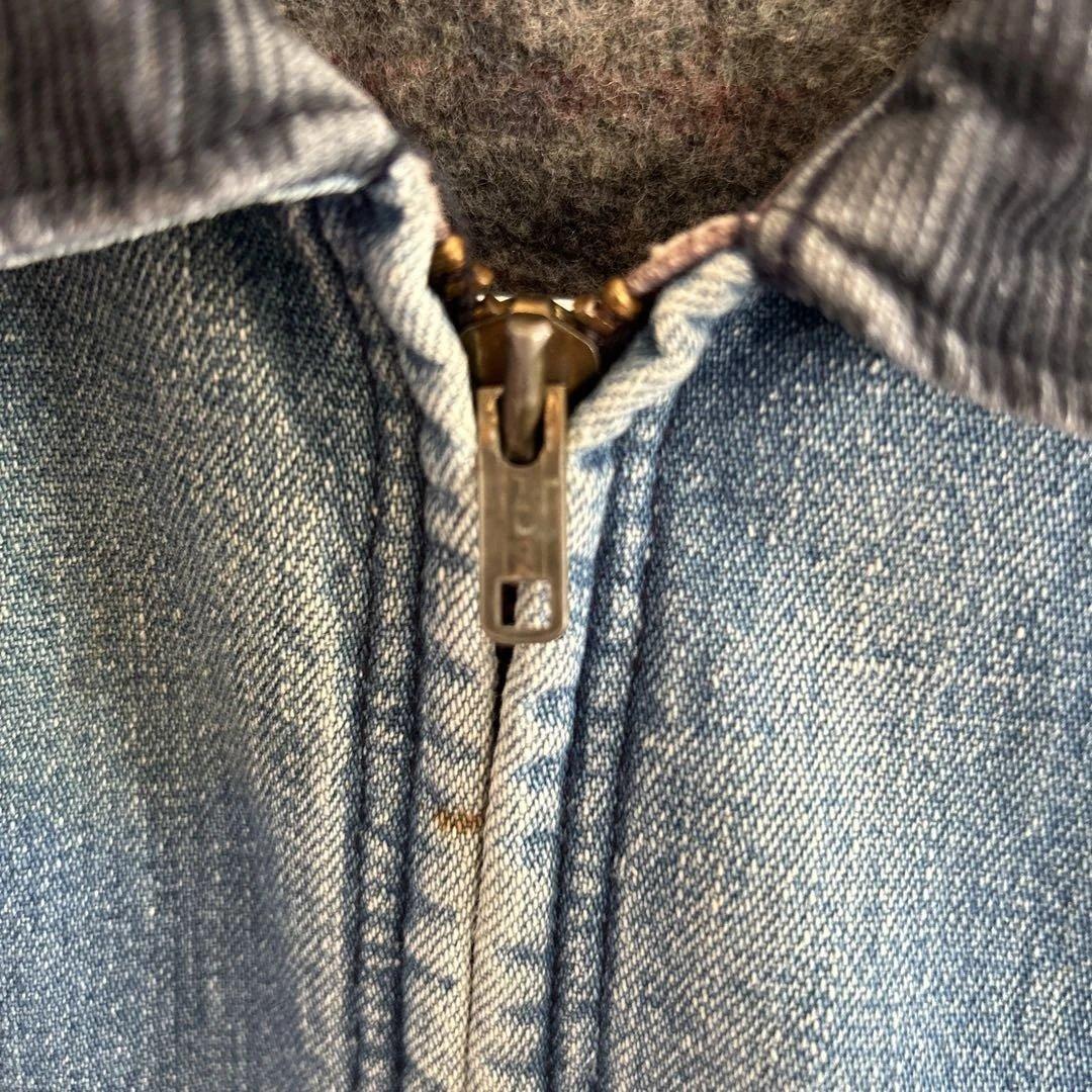 Wrangler、ライトブルー デニムジャケット コーデュロイ襟