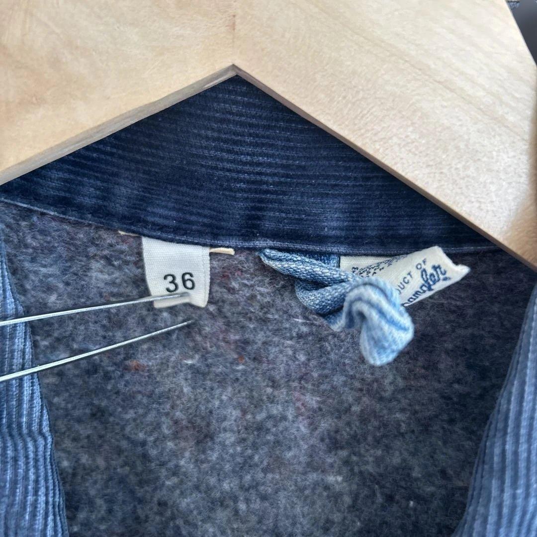 Wrangler、ライトブルー デニムジャケット コーデュロイ襟