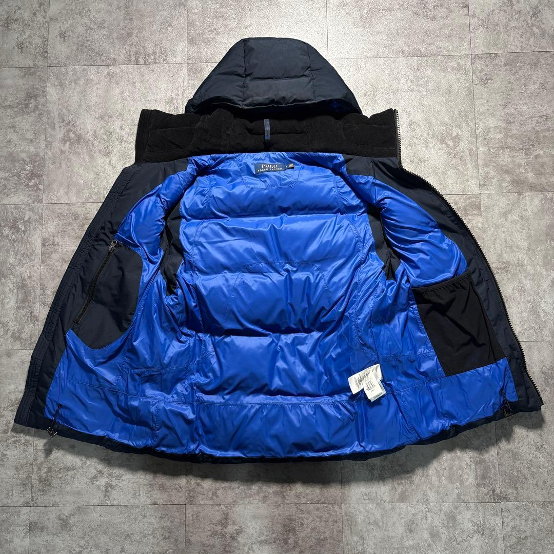 ラルフローレン　ビッグポニー 2way ダウンベスト　ネイビー　ドローコード