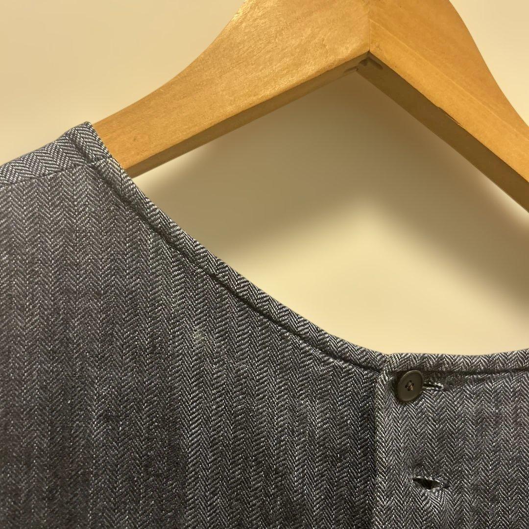 リゼッタ✴︎リネン100%✴︎ノースリーブロングワンピース✴︎ネイビー