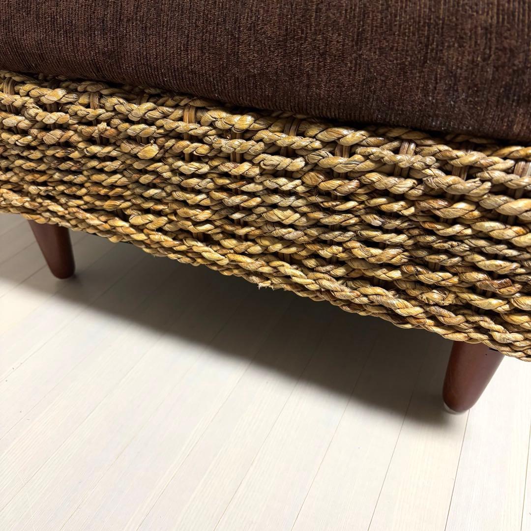 アバカ　オットマン　北欧　リゾート風　アジアン　スツール　ウォーターヒヤシンス