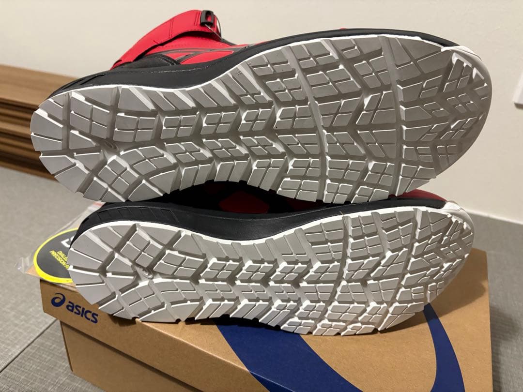 最終値下げ！！27.5cm ASICS BOAシステム安全靴 レッド ブラック