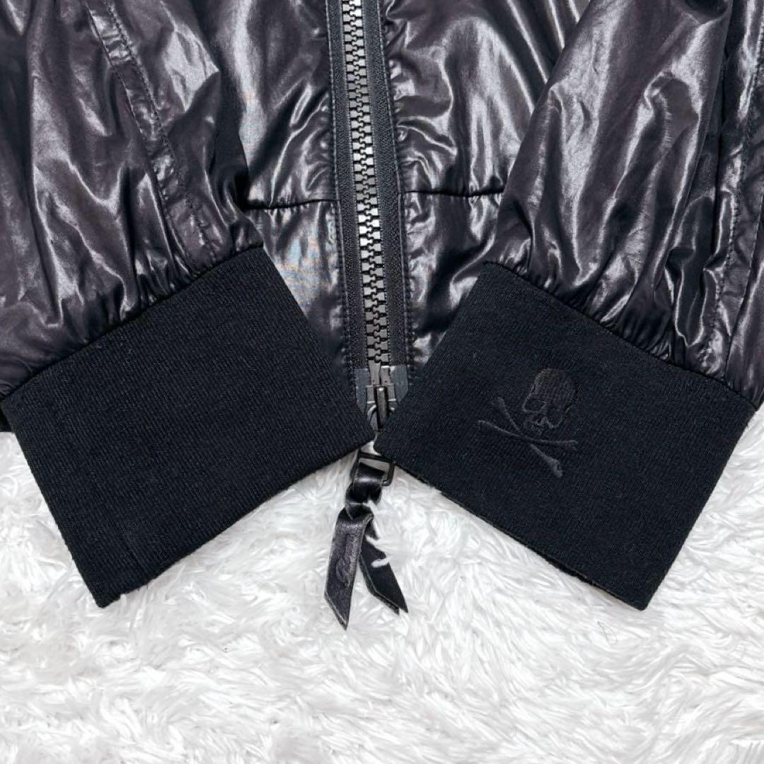 00s Roen ロエン ナイロンジャケット y2k 黒 レオパード柄 短丈 L