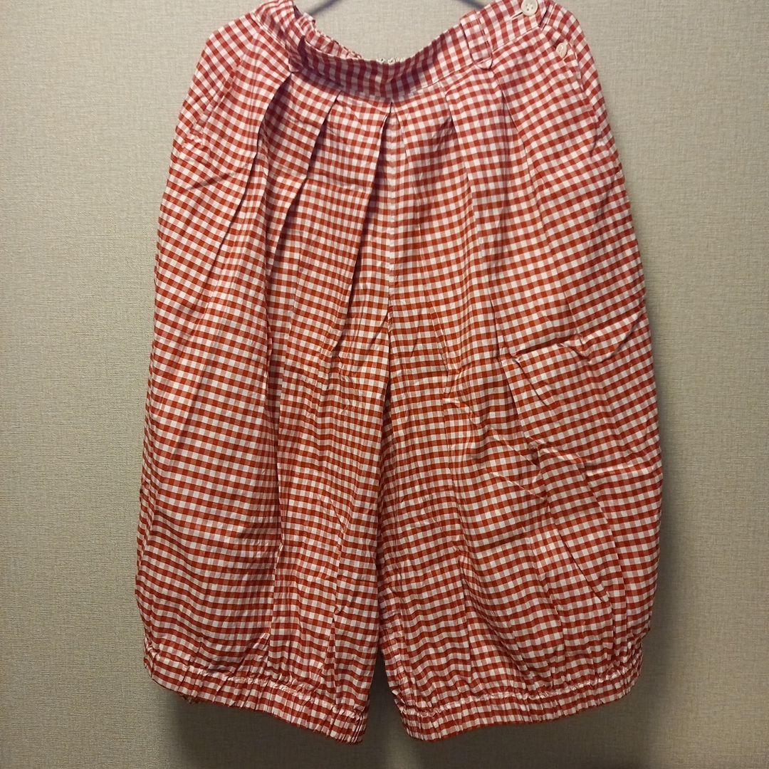 美品　45R ブルマパンツ　赤白ギンガムチェック