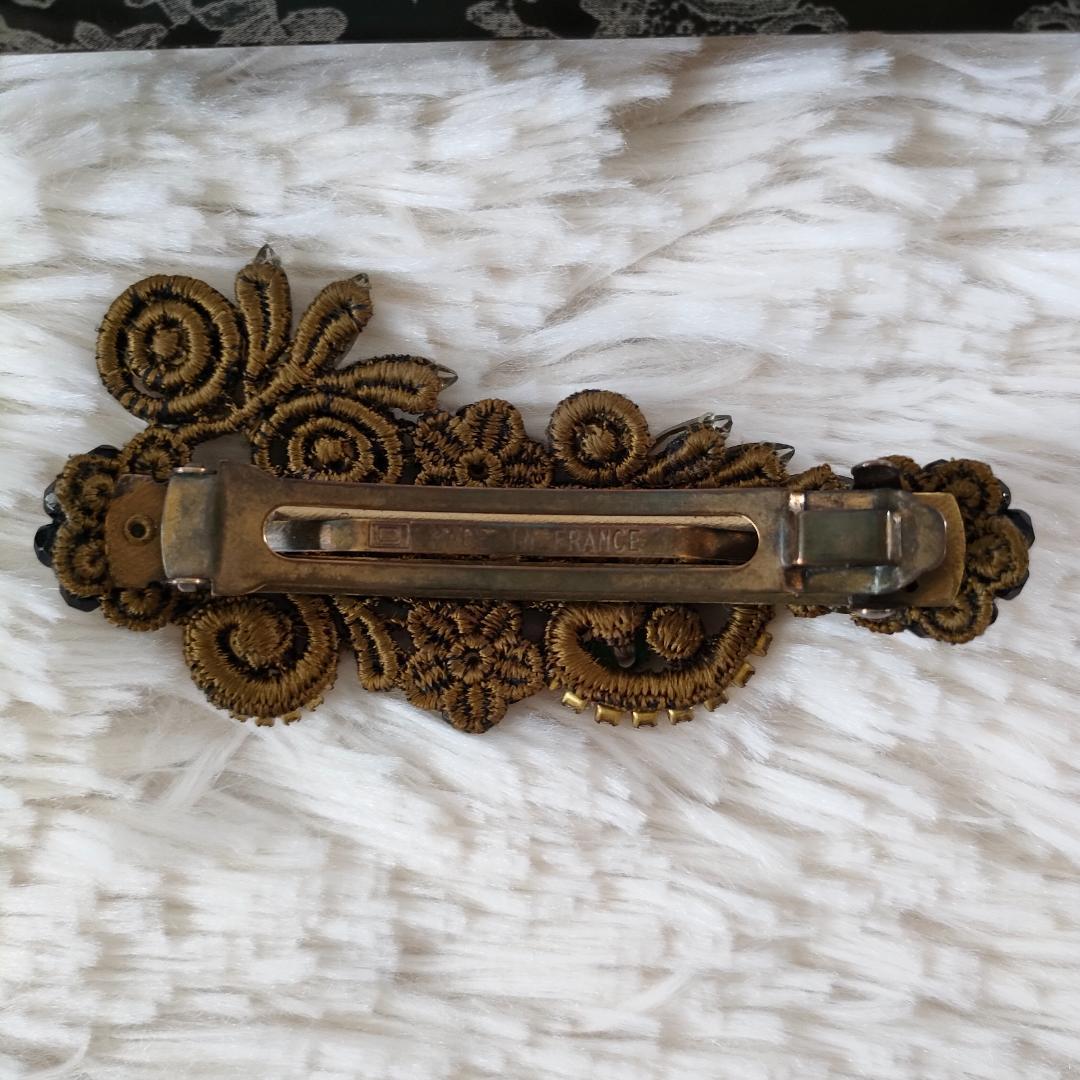 ミハエルネグリン Michal Negrin　フラワーモチーフ　レースバレッタ