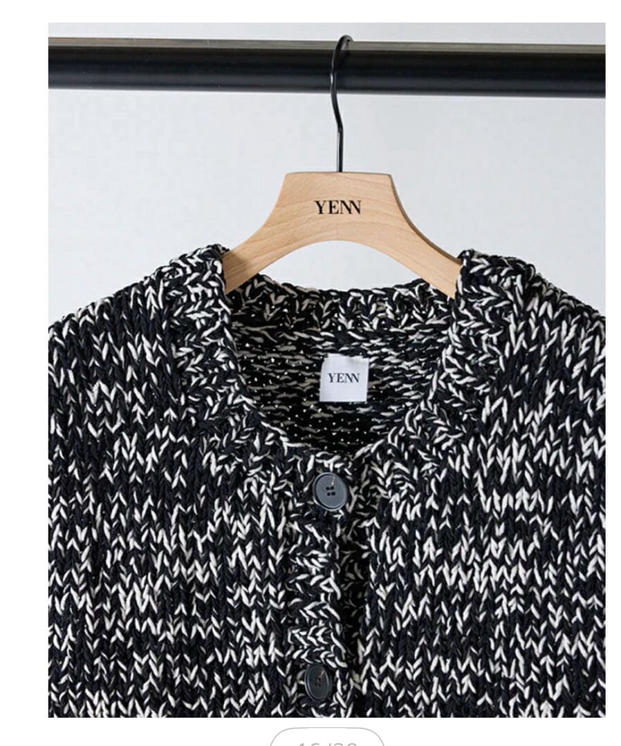 YENN ミックスハンドニットベスト ブラック