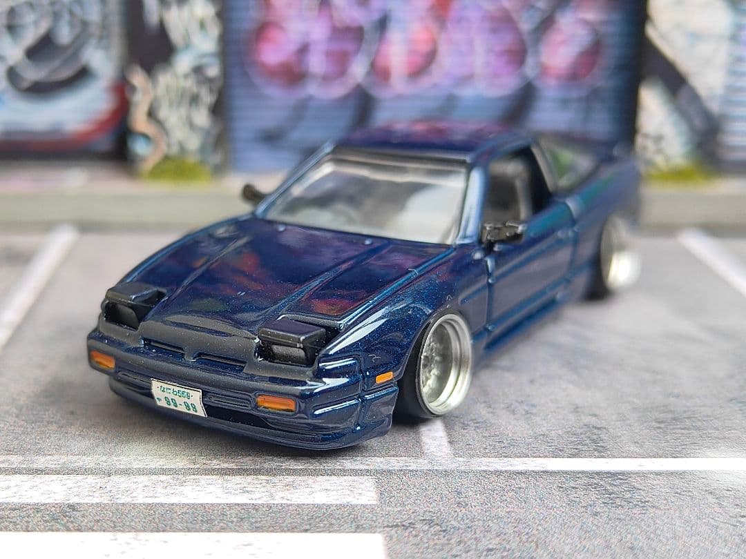 トミカ改造 日産 180sx ワンエイティー プレミアム☆深リムホットウィールa