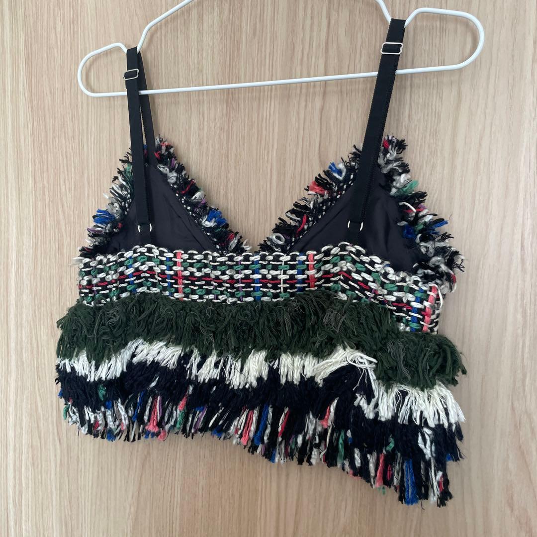 フリンジ付きマルチカラーレディースキャミソール
