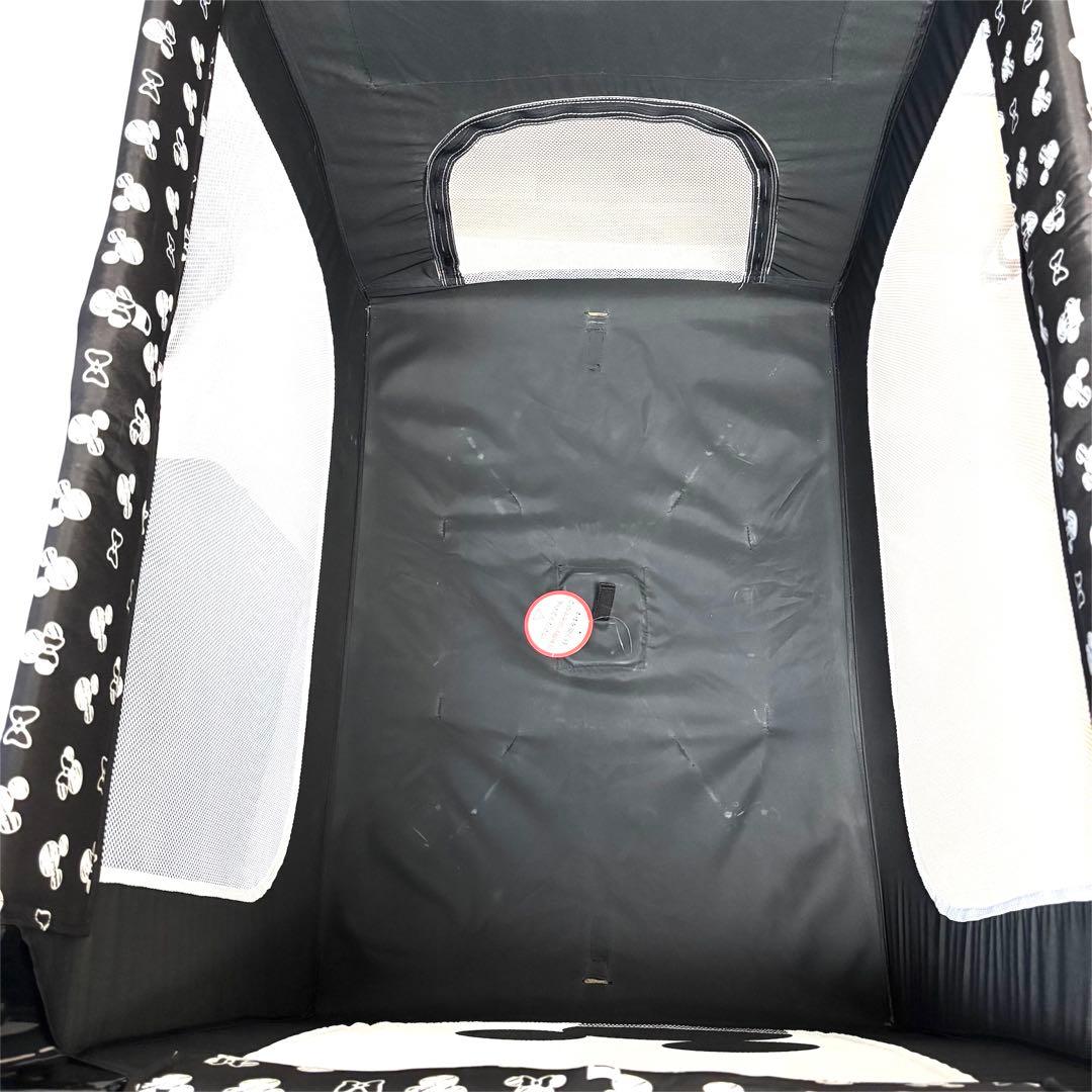 美品 カトージ KATOJI ポータブル ベビーベッド ミッキー ベビーサークル