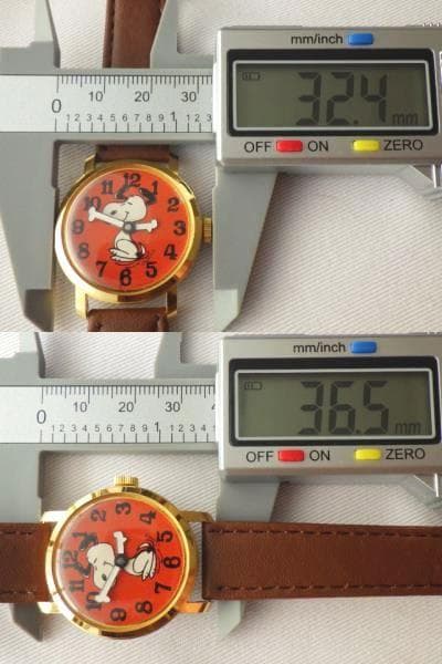 【限定値下】良品★オレンジ文字盤【1968年】スヌーピー スイス製 手巻き腕時計