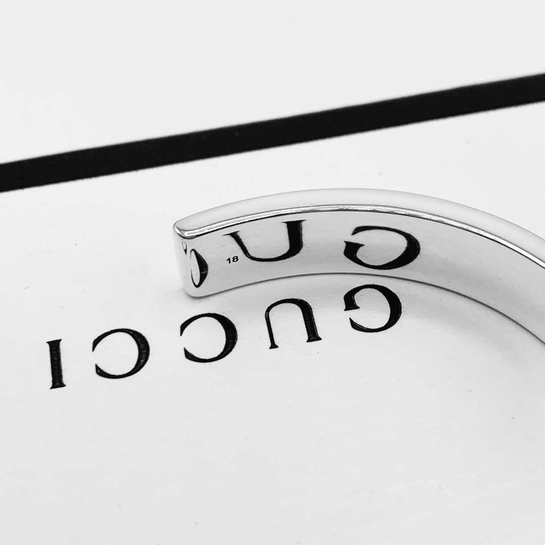 【未使用に近い/レア】GUCCI バングル　ビー　蜂　GG インターロッキング