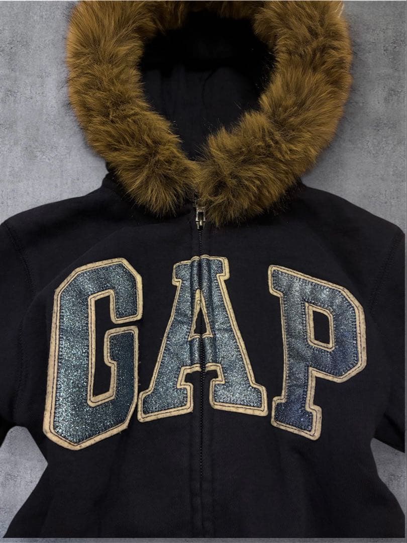 y2k 平成ギャル00’s old gap ファージップパーカー