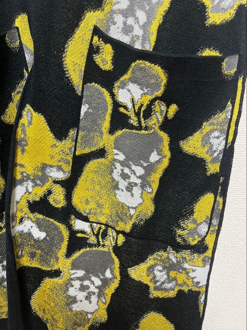 Dior homme ロング　ニット　黒　ブラック　ベスト 15aw 総柄