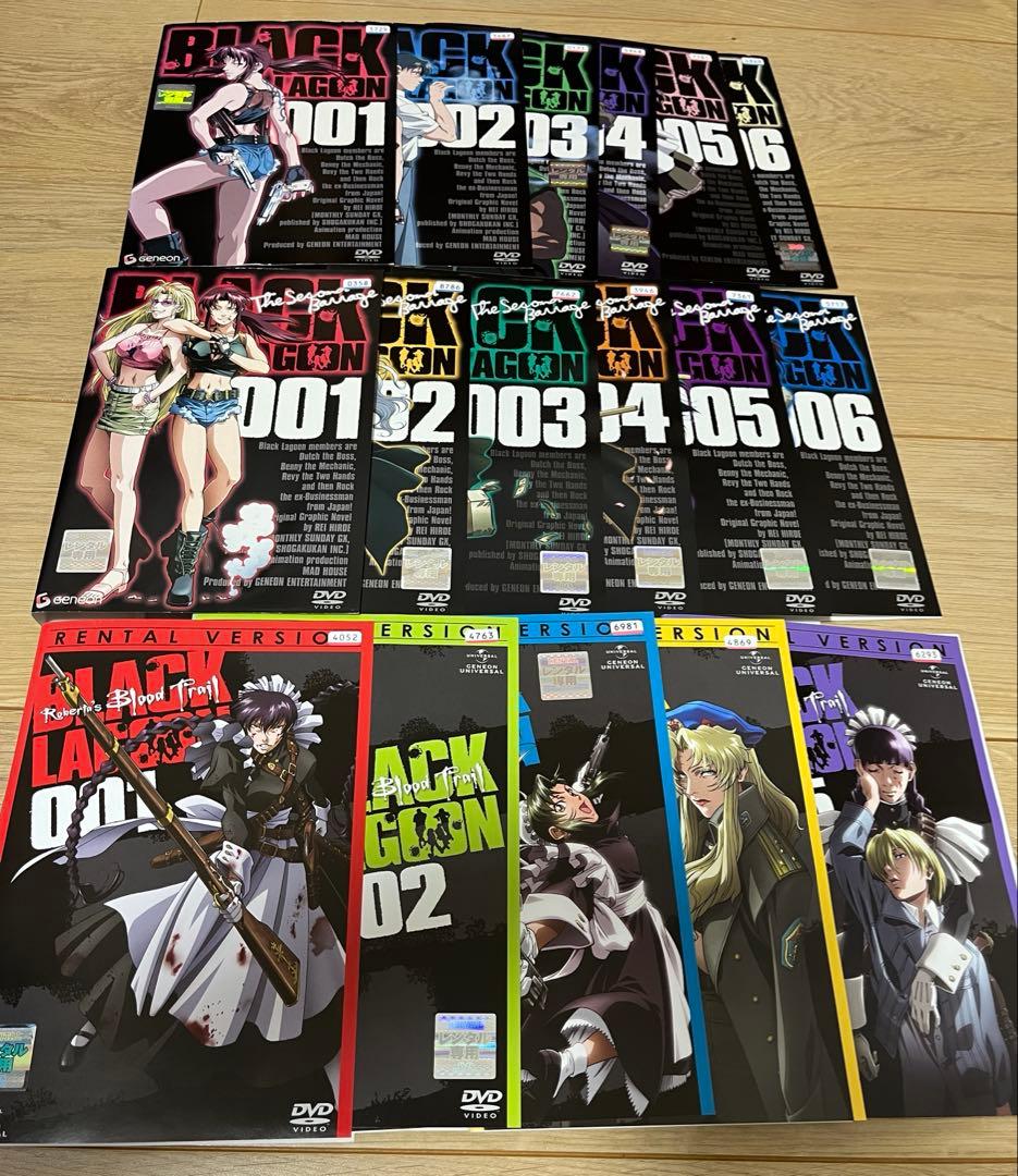 ブラック・ラグーン 1期+2期+3期 レンタルDVD アニメ 全巻セット