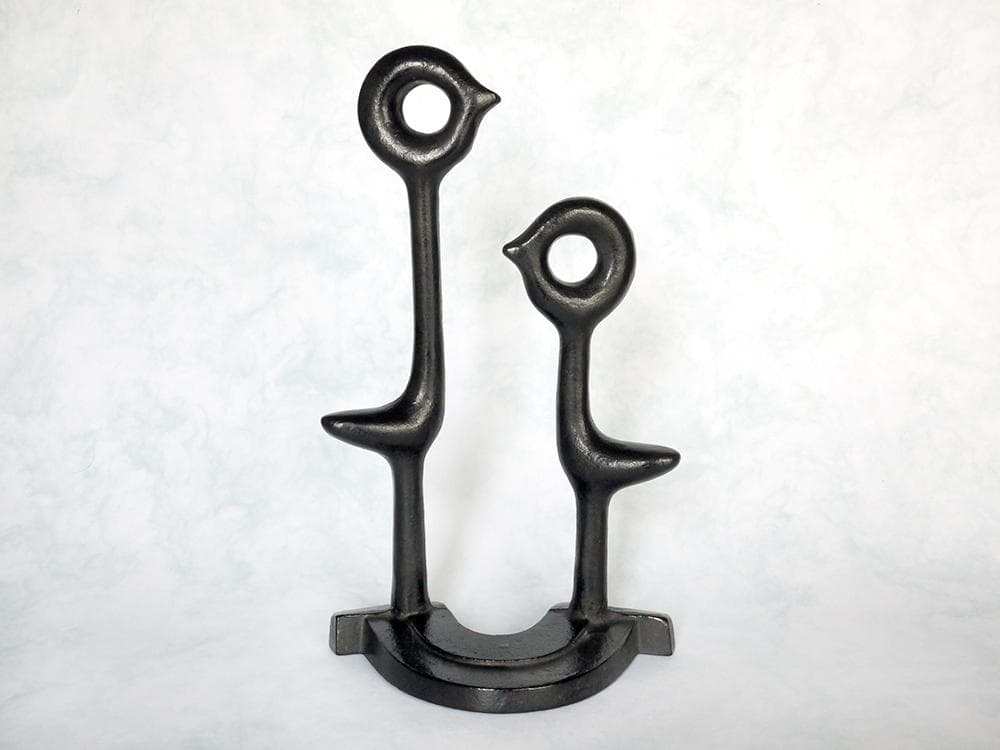 南部鉄器 ブックエンド バード　2体セット　馬場忠寛