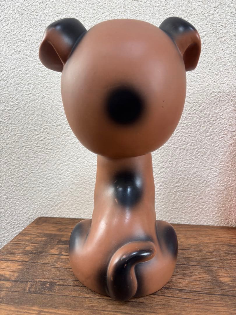 昭和レトロ ソフビ人形 笛付 ラバードール 犬 茶色