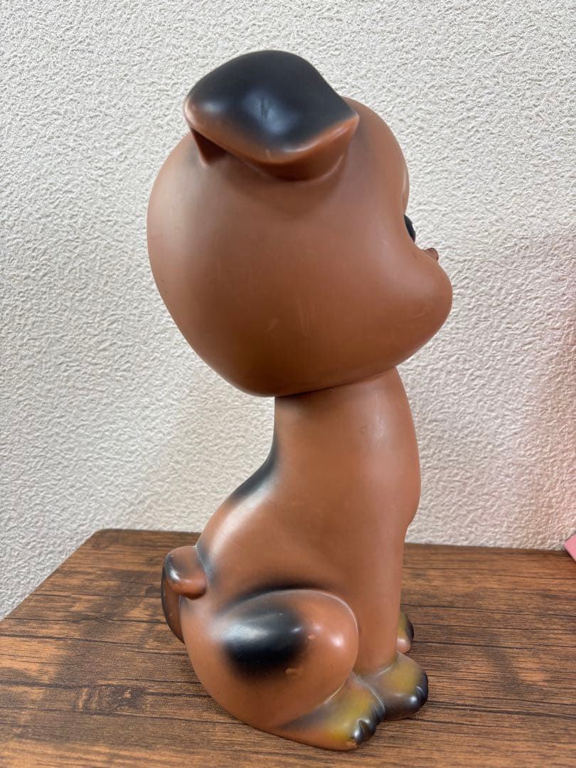 昭和レトロ ソフビ人形 笛付 ラバードール 犬 茶色