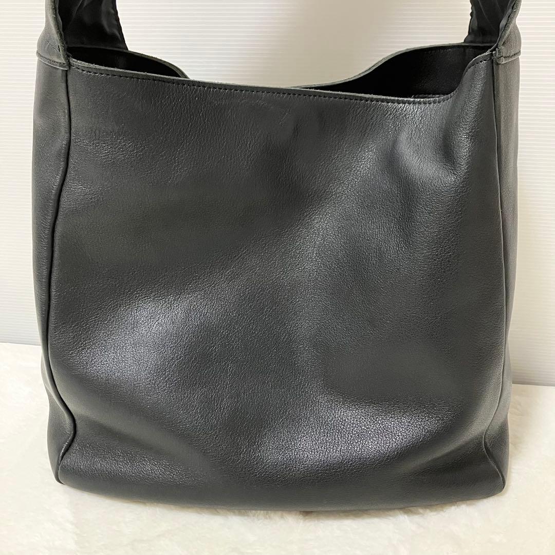 収納袋 Jean Paul Gaultier ワンショルダーバッグ 黒 革 A4