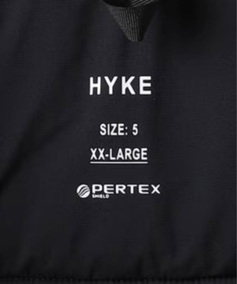 【新品 未使用 即納】HYKE PERTEX PUFF JACKET サイズ5黒
