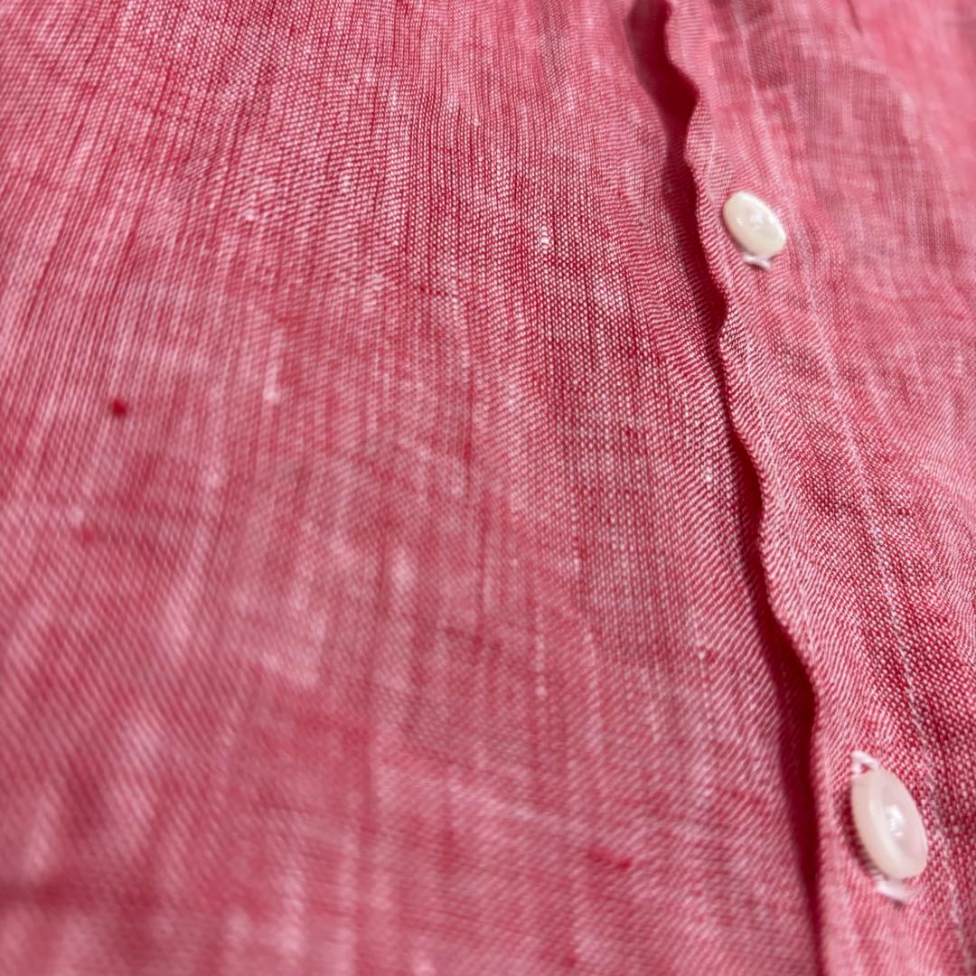 フランクアンドアイリーン　リネンシャツワンピース　ロングシャツ　スキッパーシャツ