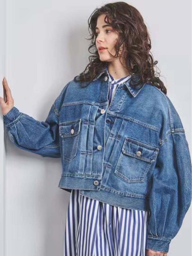 【新品未使用タグ付】HYKE バルーンスリーブデニムジャケット サイズ1