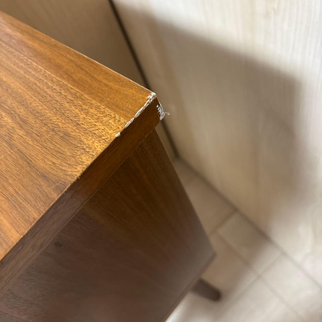 ノーチェ　NOCE ブラウン木製ドレッサー 引き出し2つ