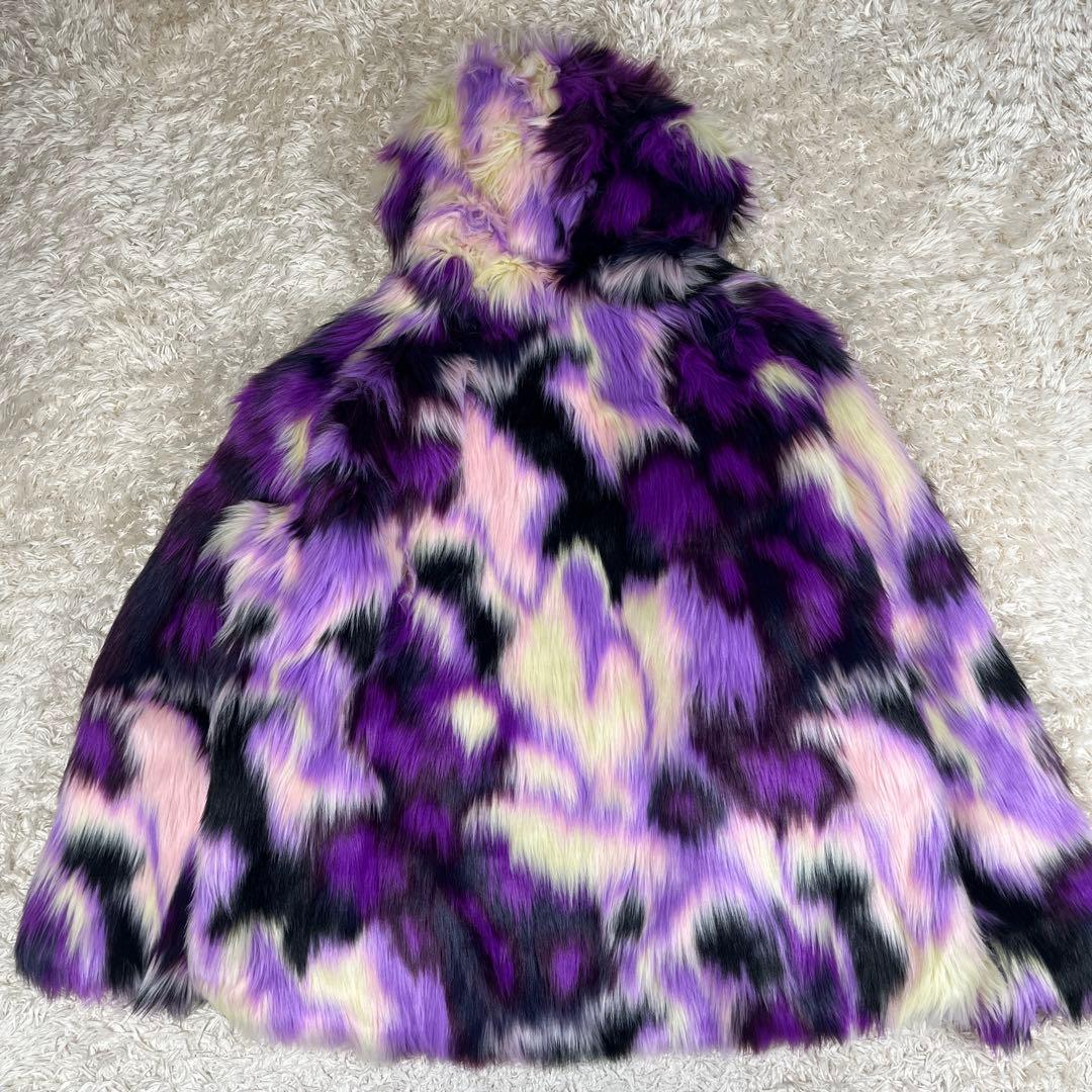 UGG アグ マルチカラー フェイクファーコート ジャケット XS/Sサイズ