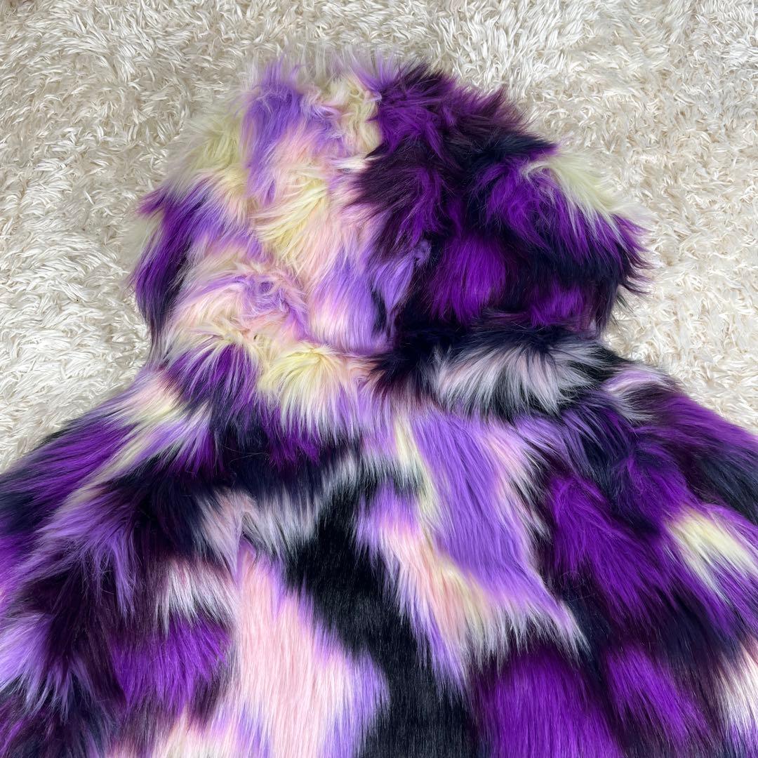 UGG アグ マルチカラー フェイクファーコート ジャケット XS/Sサイズ