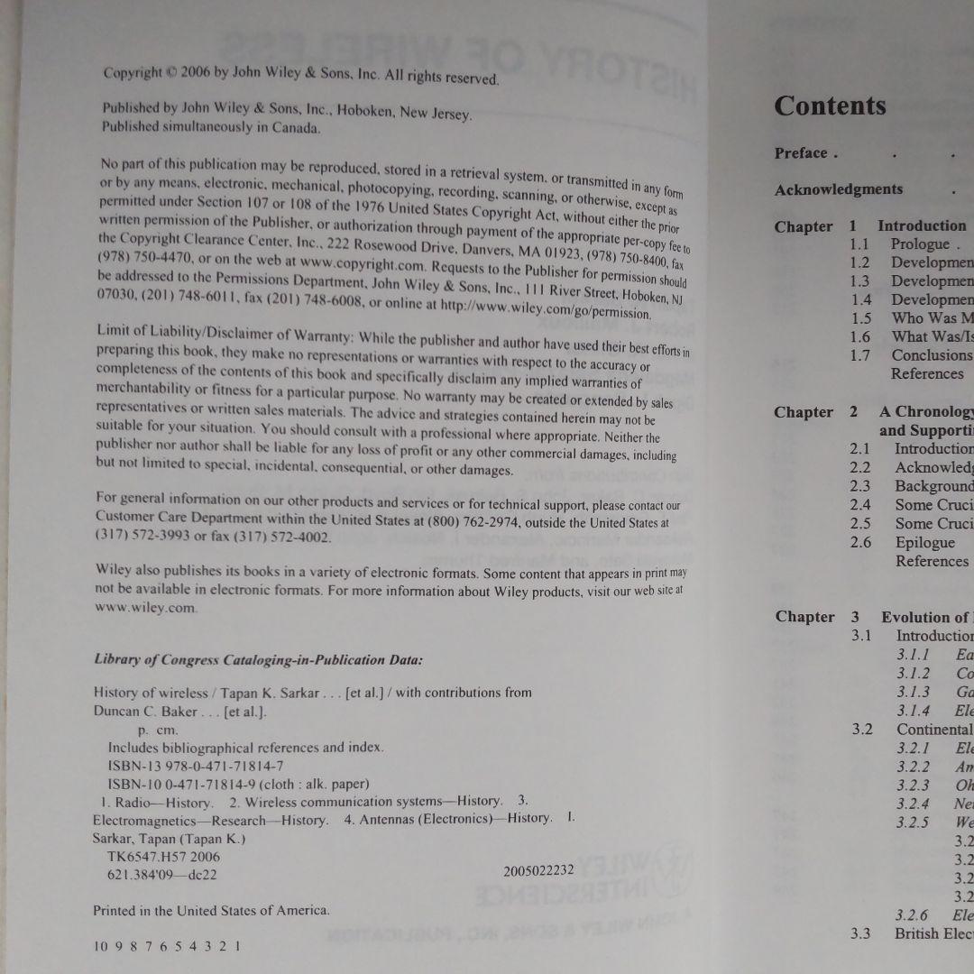 洋書 History of Wireless