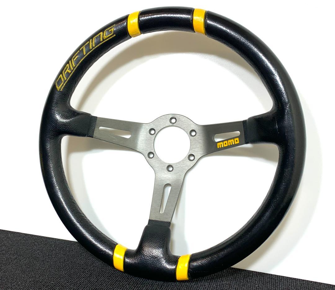 モモ ドリフティング 35パイ シルバースポーク ディープコーン 08年製 本物