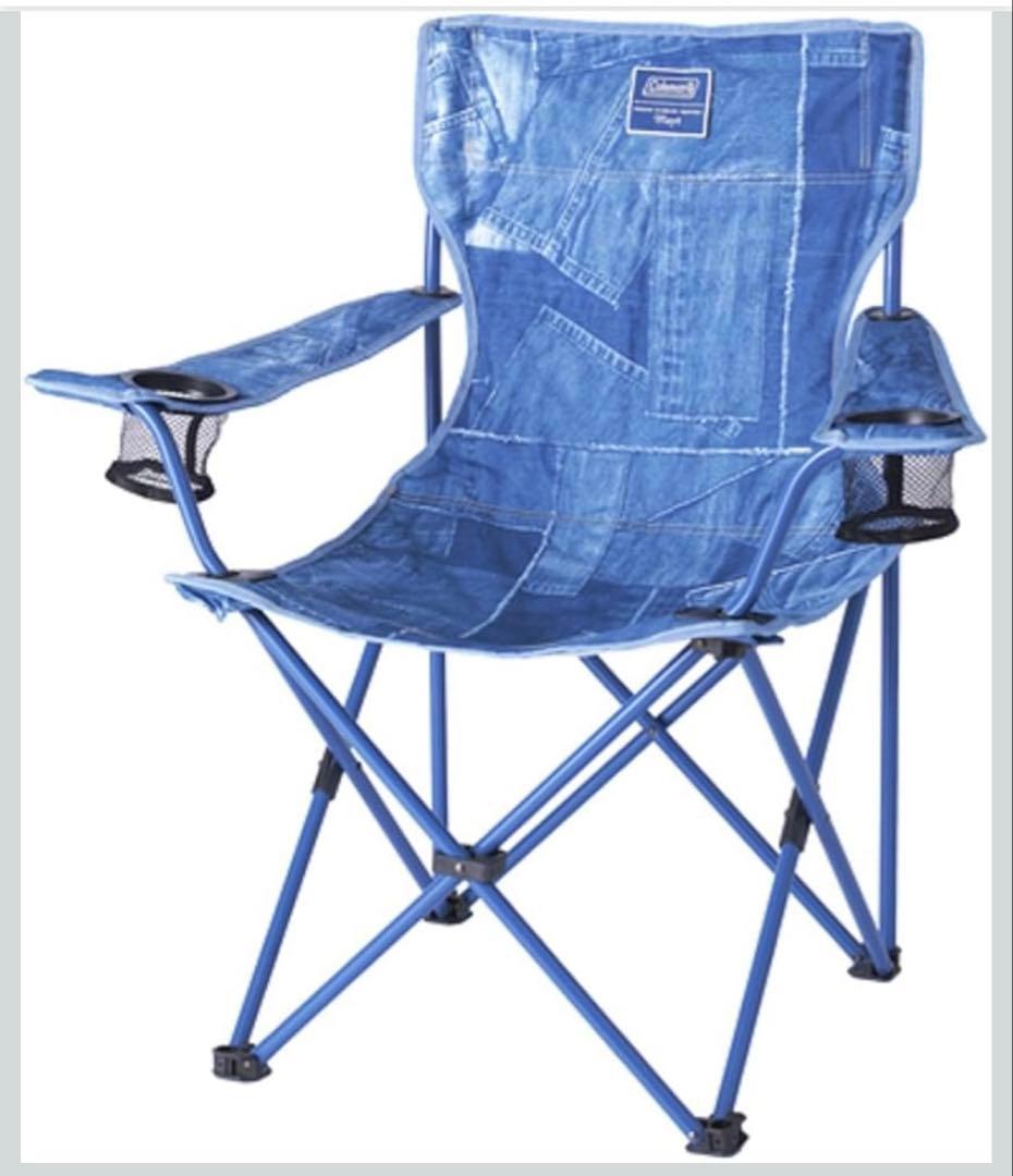 値下げ2！Coleman ×Monroコラボ！ コンパクトチェア デニム柄廃盤！