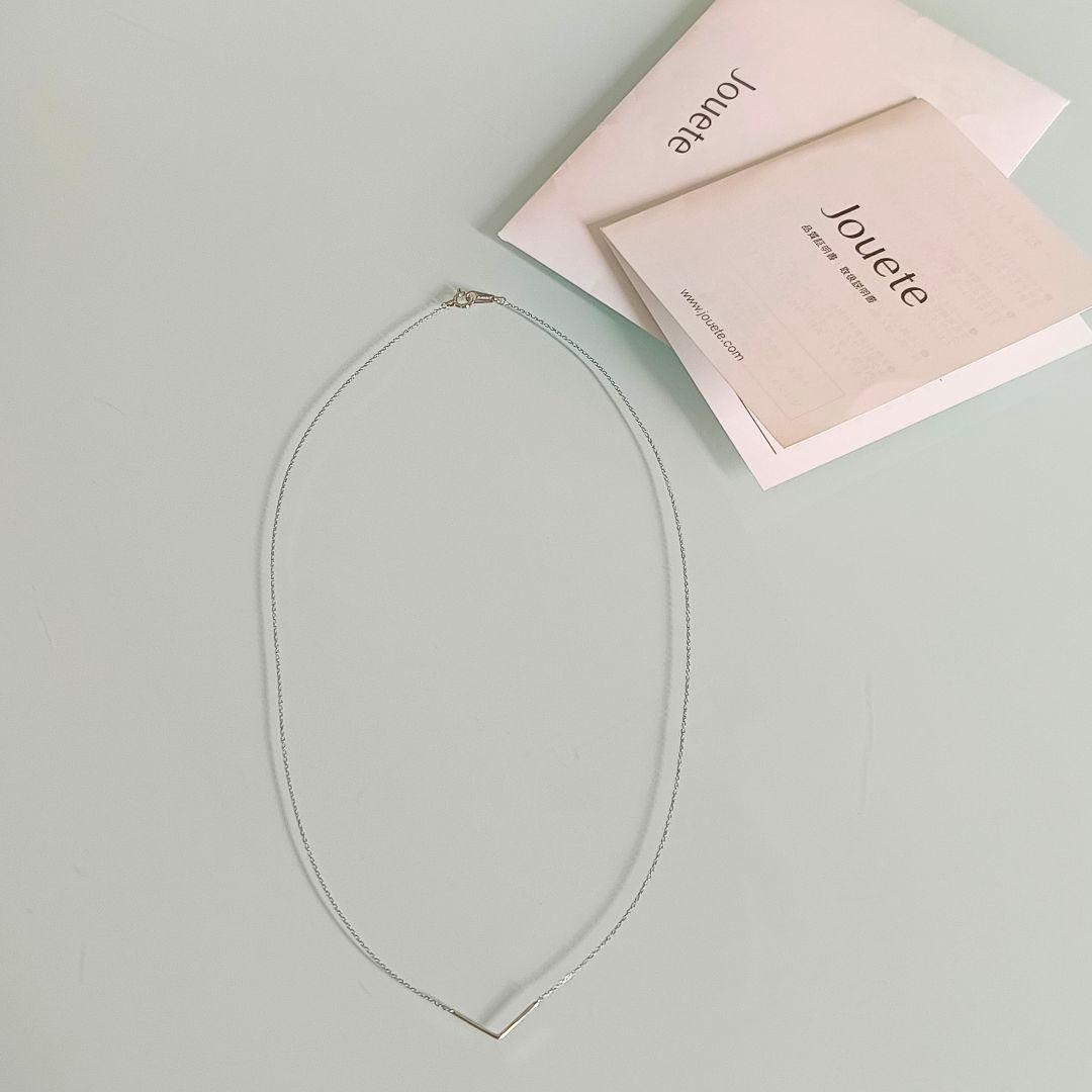 jouete　K10 WG　V　ライン　モダン　ベーシックシンプル　ネックレス