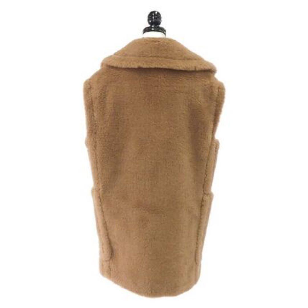 【新品鑑定付】36 MAXMARA BREDA1234 テディベアジレ キャメル