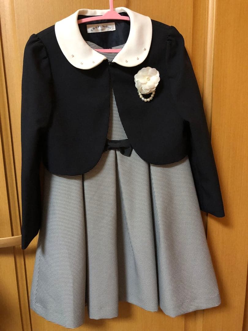 CHOPIN deux ショパン ドゥ フォーマル ワンピース 115 千鳥柄