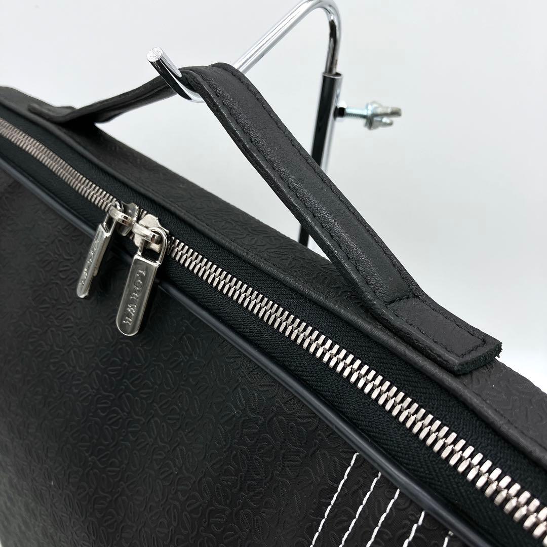 【LOEWE】ブリーフケース　リピートアナグラム　PVC ブラック
