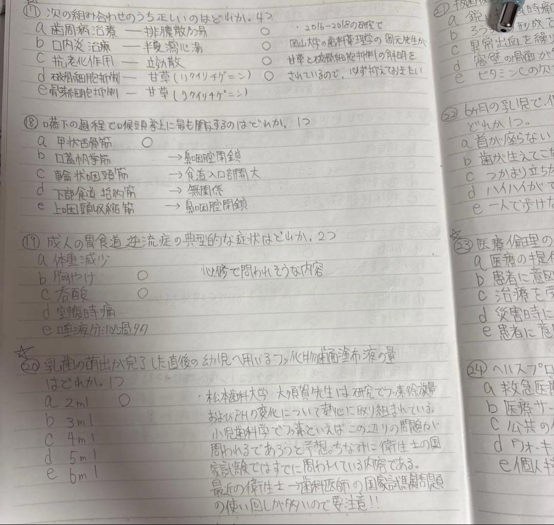 追加販売！119回対策 歯科医師国家試験 予想資料 パート1&2