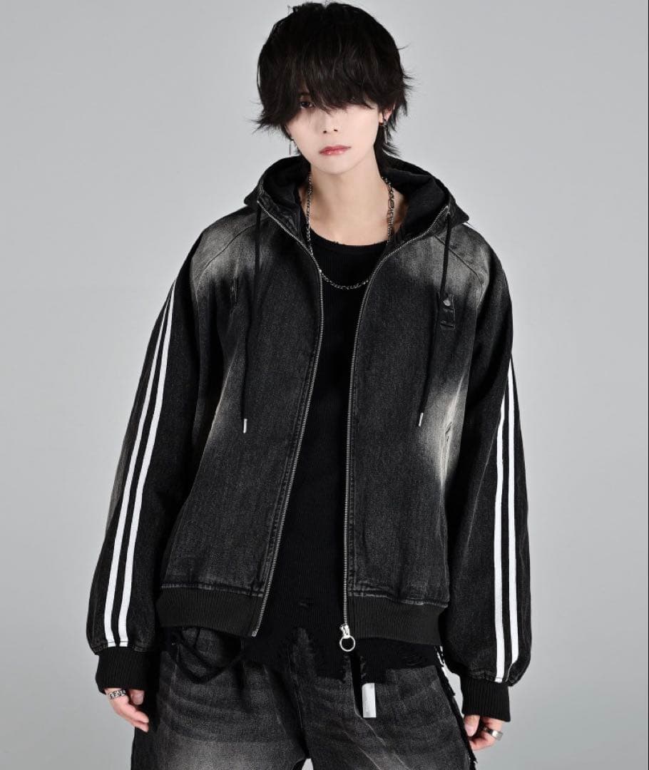 ADRER ラインスリーブジップパーカー セットアップ