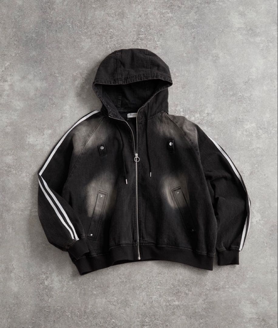 ADRER ラインスリーブジップパーカー セットアップ