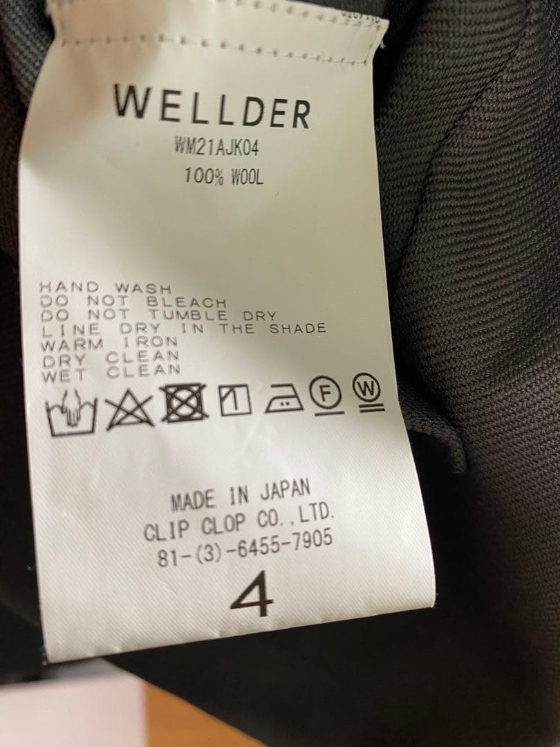 【極美品】WELLDER ダークオリーブ ノーカラージャケット サイズ4