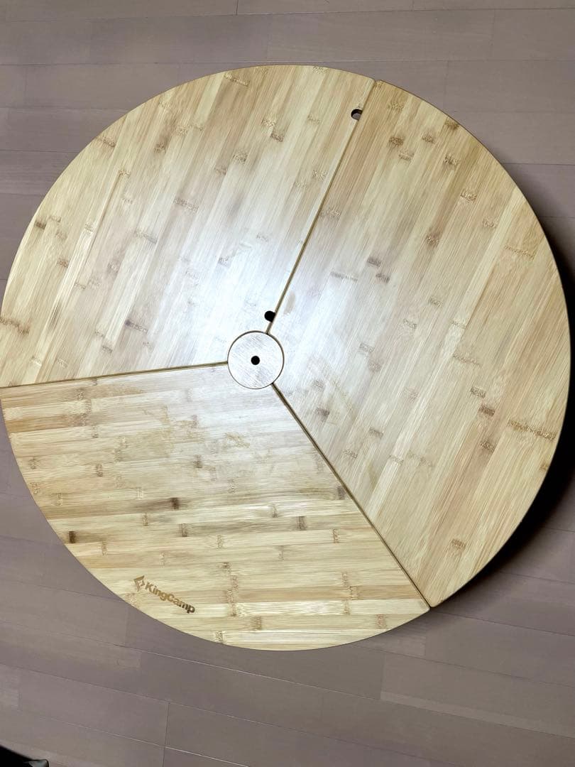 KingCamp BAMBOO 9595 アウトドアテーブル ナチュラル