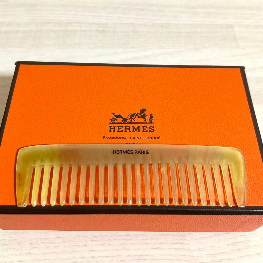 美品 HERMES エルメス コーム くし ヘアアクセサリー バッファローホーン