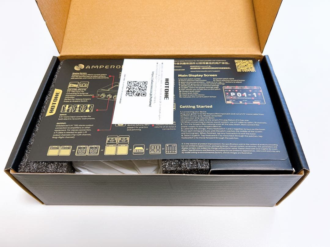 【美品】HOTONE AMPERO MINI ギターエフェクター【付属品完備】