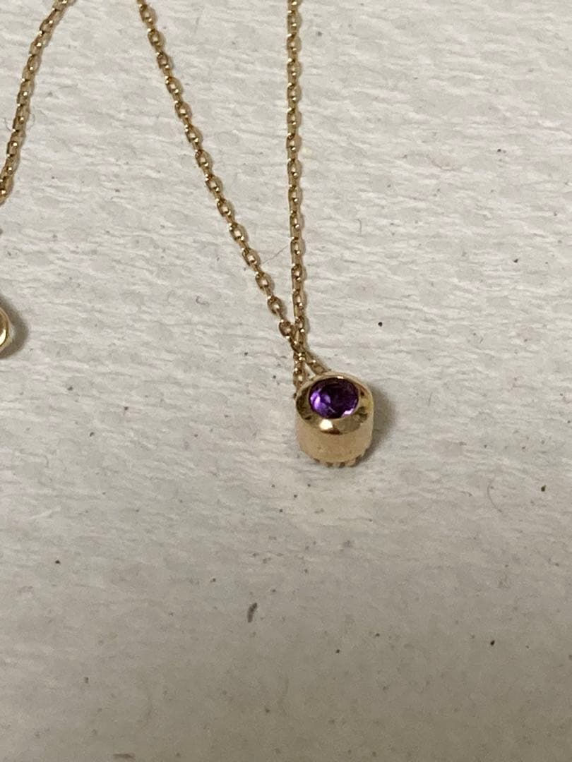 R*u様 k10 オデュース4℃ ダイヤモンド　ネックレス